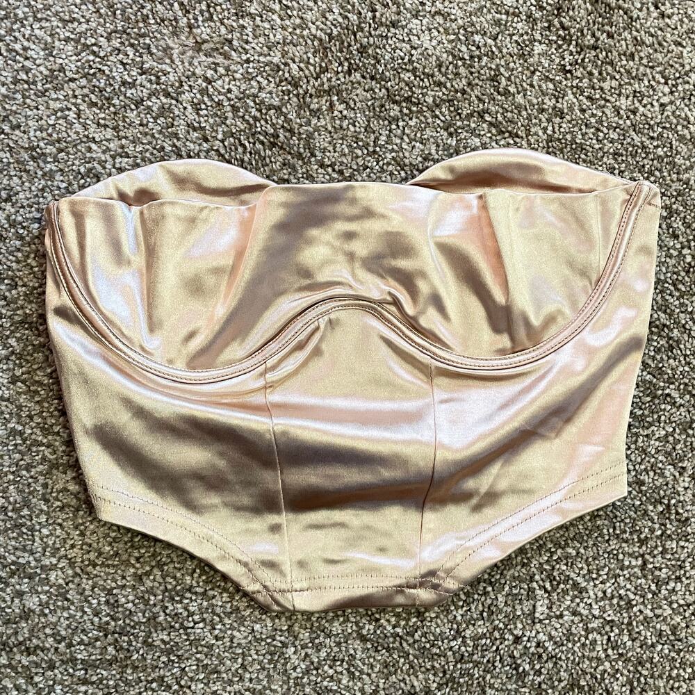 NAANAA NWT Gold bandeau crop top (NEVER WORN) Size 4